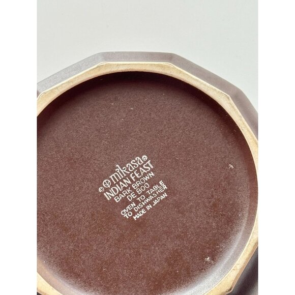 Lot of 2 MIKASA Indian Feast Bark Brown Soup Cereal Bowls - Picture 5 of 10